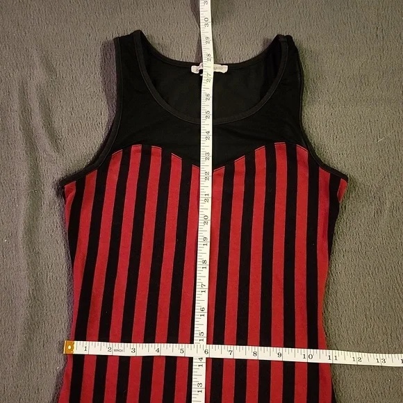 💙STRIPPED & MESH DRESS - Picture 3 of 7